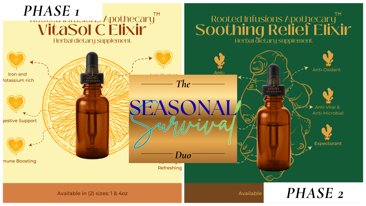RIA Tincture Elixirs: The Seasonal Survival Duo (VitaSol C + Soothing Relief)