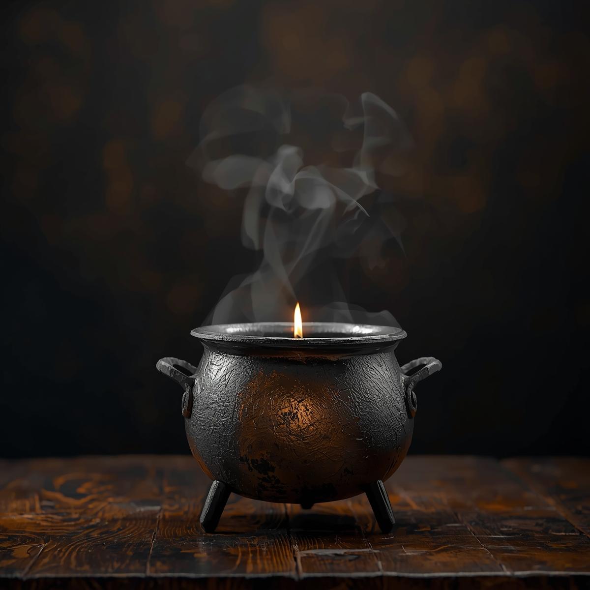 Haus of RIA: Triple Moon Cast Iron Cauldron with Lid (LIMITED EDITION)