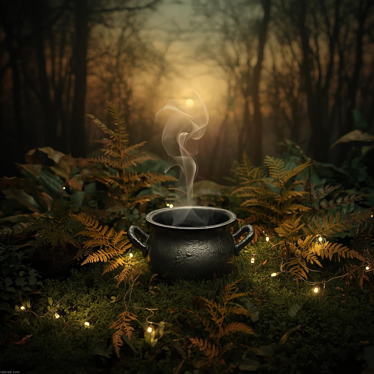 Haus of RIA: Triple Moon Cast Iron Cauldron with Lid (LIMITED EDITION)